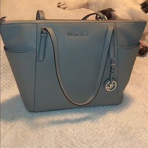 Grey Jet Set Saffiano leather Micheal Kors bag